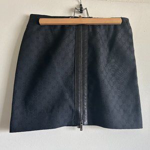 Authentic black GUCCI monogram mini skirt